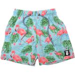 Short Infantil Calmaria Flamingos