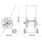 ENROLADOR DE MANGUEIRA 1/2" ATÉ 60 METROS, COM RODINHAS