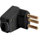 PLUGUE ANGULAR 2P+T 20A 250V~ COR PRETO