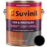 ESMALTE SINTETICO BRILHANTE COR E PROTEÇÃO PRETO 3,6 LT