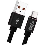 CABO USB TIPO C 1M COURO PRETO