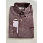 Camisa Social Oxford LCT - Vinho - jacaré bordado