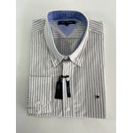 Camisa Social TH Fio Egípcio - Listra Cinza