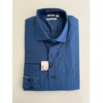 Camisa Social Tricoline Elastano - Azul Petroleo