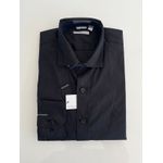 Camisa Social Tricoline Elastano - Preto