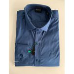 Camisa Social HB Elastano - Azul Petroleo