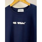 Camiseta Luxo OFW Estampada - Azul Marinho Estampa nas costas Copia
