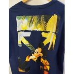 Camiseta Luxo OFW Estampada - Azul Marinho Estampa nas costas Copia