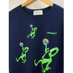 Camiseta Luxo OFW Estampada - Azul Marinho