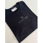 Camiseta Cotton Egipcio Bcg - Preto com preto