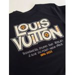 Camiseta Cotton Egípcio LV Estampada - Preto 