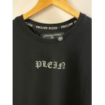 Camiseta Luxo PP Estampada - Preto Letra Prata