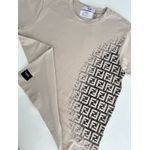 Camiseta Cotton Egípcio FND Estampada - Bege