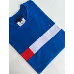 Camiseta Cotton Egípcio TH Estampada - Azul Bic com bandeirinha 
