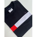 Camiseta Cotton Egípcio TH Estampada - Preto com bandeirinha 