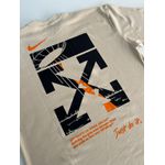 Camiseta Over NK OFF - Bege