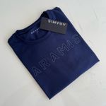 Camiseta SEDA PIMA ARA Básica - Azul Marinho
