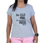 Baby Look Cinza Frases Se Ele Pôde.