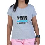 Baby Look Cinza Frases Que Se Danem As Minhas Vontades.