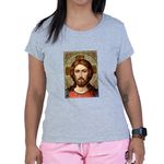 Baby Look Cinza - Jesus Cristo.