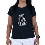 Baby Look Preta Não Temas Creia.