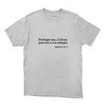 Camiseta Branca - Texto Bíblico ( Salmos 16:1 )