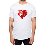 Camiseta Branca - Jesus Coração.