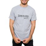 Camiseta Cinza Texto Bíblico (Salmos 16:1)