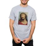 Camiseta Cinza - Jesus Cristo.