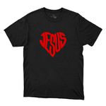 Camiseta Preta - Jesus Coração.