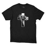 Camiseta Preta - Jesus Cristo.
