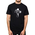 Camiseta Preta - Jesus Cristo.