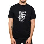 Camiseta Preta - Em Tudo Dai Graças. 