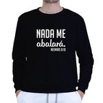 Moletom Gola Careca Preto Unissex - Texto Bíblico.