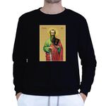Moletom Gola Careca Preto Unissex - Texto Bíblico.