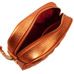 Bolsa Mini Lobby Couro Ocre Metalizado 