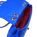 Bolsa Nina Couro Azul Royal