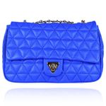 Bolsa Nina Couro Azul Royal