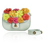 Bolsa Andy Couro Pistache Flowers