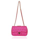 Bolsa Nina Petit Couro Rosa Chiclete