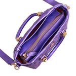 Bolsa Queen Petit Couro Violeta Metalizado
