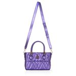 Bolsa Queen Petit Couro Violeta Metalizado