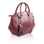 Bolsa Lady Couro Marrom Snake