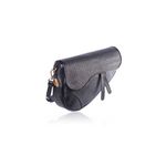 Bolsa Saddle Parker Couro Preto