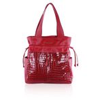 Bolsa Willy Couro Vermelho Croco Verniz