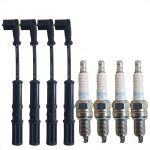 Kit Cabos e Velas Ignição Fiorino Uno Grand Siena Palio Punto Strada 500 1.4 8v Evo Flex NGK SCT64 ZKR8B10