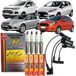 Kit Velas E Cabos Ignição New Fiesta Ecosport Focus Ka+ 1.5 1.6 16v Sigma Flex NGK SCF35 LTR7A10