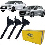 Jogo Bobina Ignição Onix 1.0 12v 3cc 82cv Aspirado Flex Magneti Marelli BI0185MM
