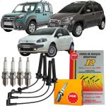 Jogo Cabo E Vela Doblo Idea Palio Weekend Punto Strada Bravo Linea 1.6 1.8 16v E-torq Flex 2011 2012 Ngk BKR7E SCT66