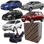 Válvula Termostática Com Sensor Doblo Grand Siena Idea Palio Weekend Strada Punto Bravo Linea 1.6 1.8 16v E-Torq Flex Original 55261683